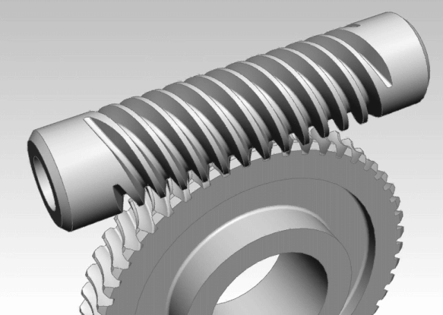 Cylindrical Worm with Throated Worm Wheel
